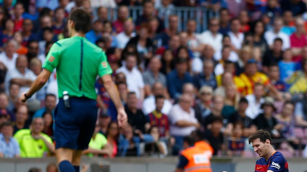 Zranený argentínsky futbalista Lionel Messi 