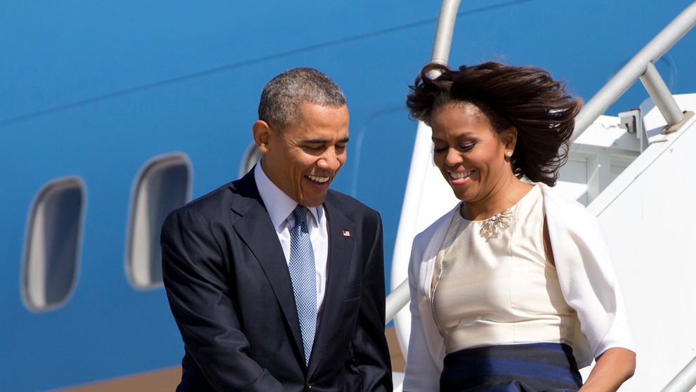 Obama zachránil svoju manželku Michelle pred trapasom na letisku v Houstone