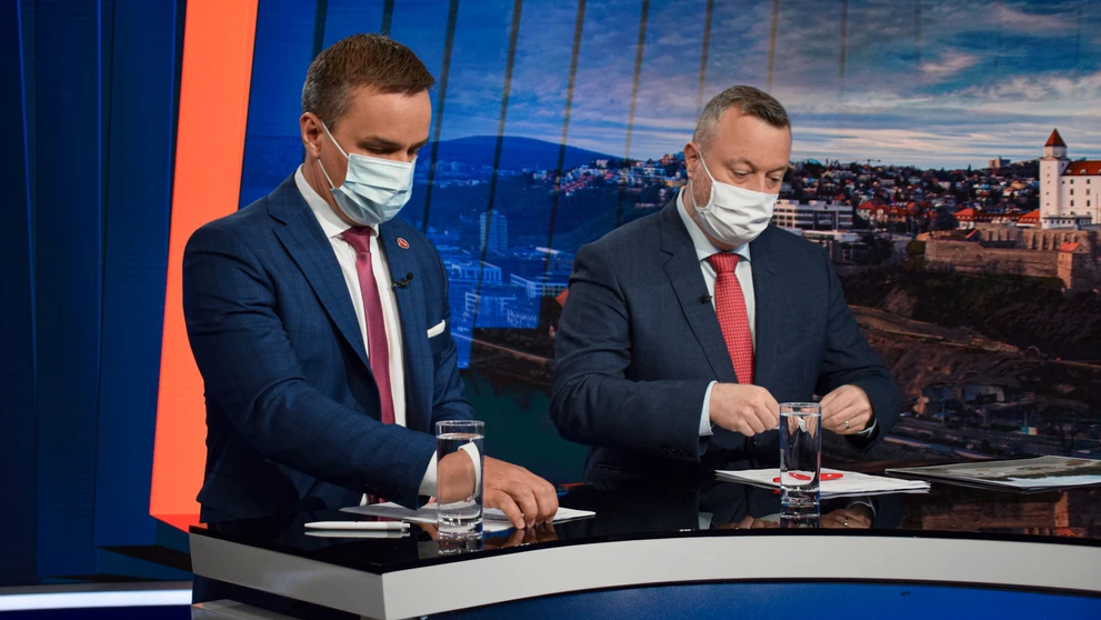 Erik Tomáš a Milan Krajniak v Na telo.