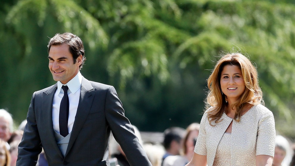 Roger Federer s manželkou Mirkou.