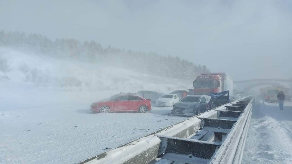 Hromadná nehoda pod Tatrami.