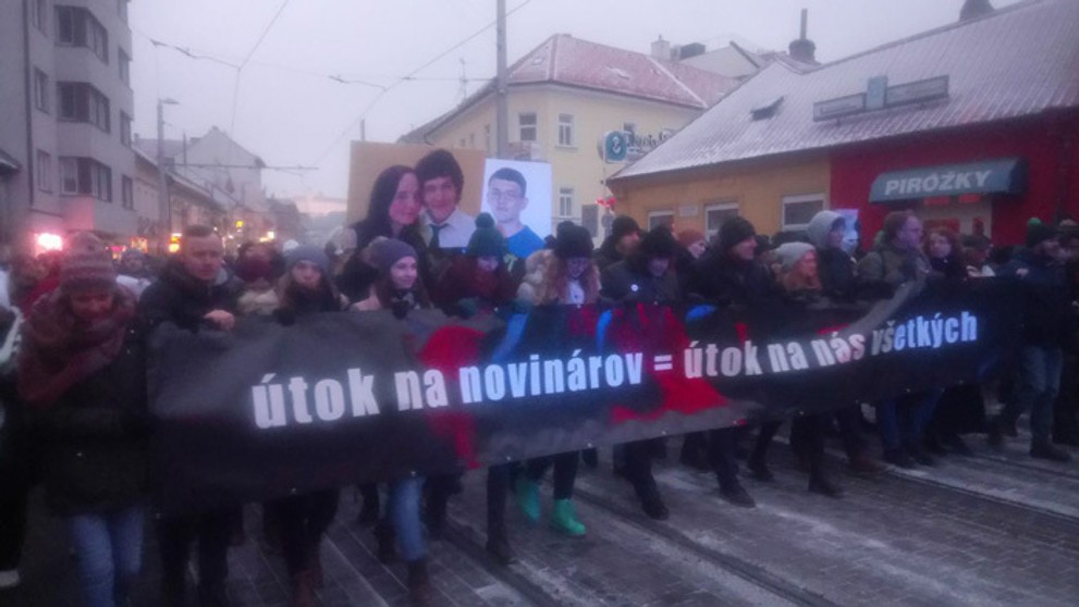 Pochod "Nechceme späť 90-te! Pochod za Jana Kuciaka a Martinu Kušnírovú".