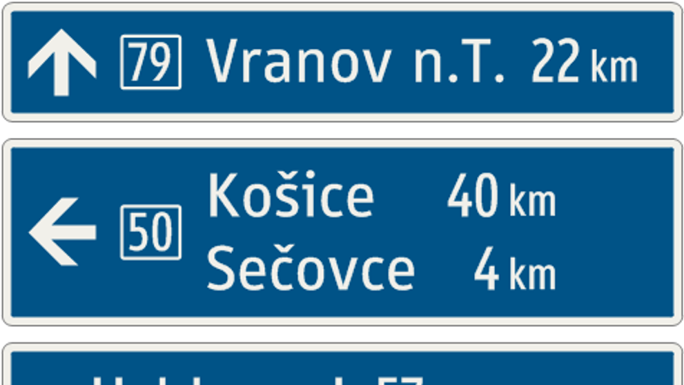Nová značka ukazujúca vzdialenosti.