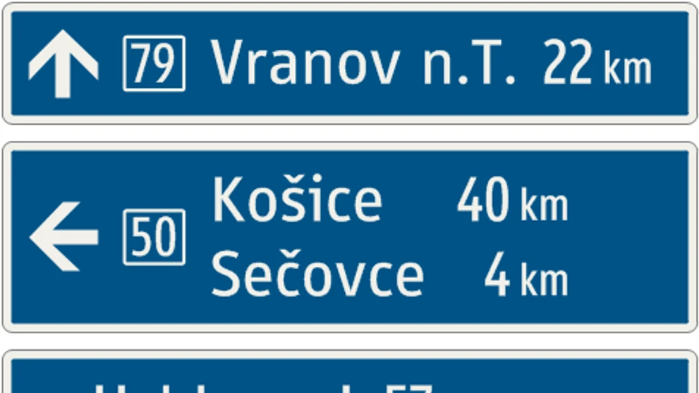 Nová značka ukazujúca vzdialenosti.