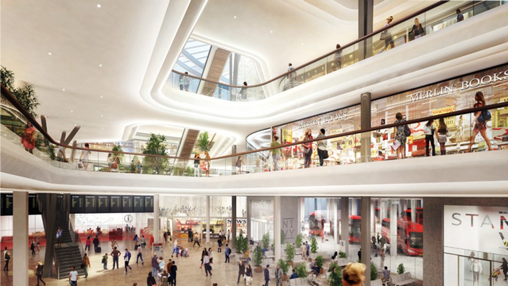 Vizualizácia interiéru novej autobusovej stanice Mlynské Nivy.