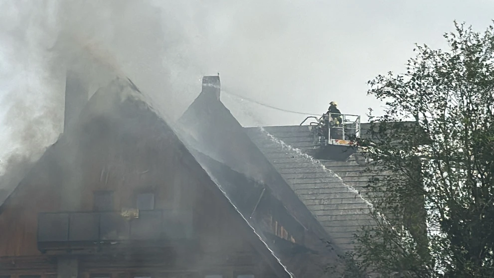 Požiar hotela.
