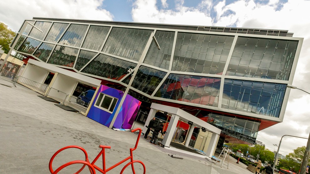 Šatňa Ruska na zimnom štadióne Ondreja Nepelu pred MS 2019.