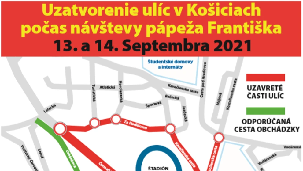 Zmeny v Košiciach počas návštevy pápeža.