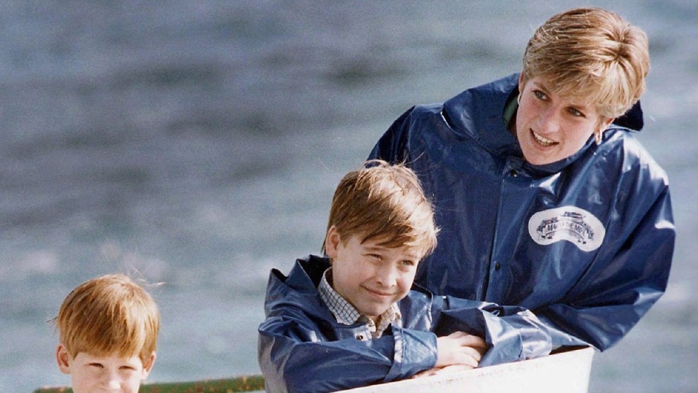 Princezná Diana s deťmi na archívnej snímke z roku 1991.