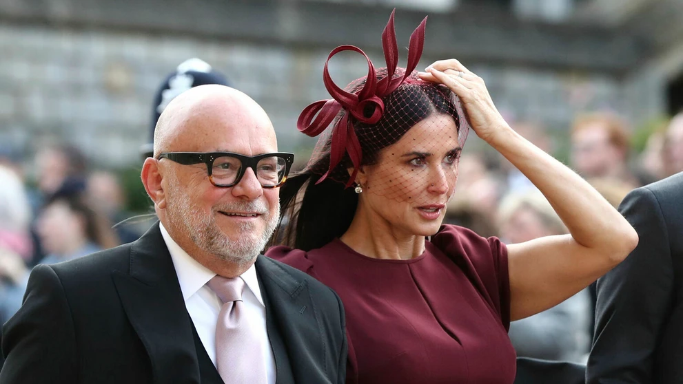Demi Moore na kráľovskej svadbe.