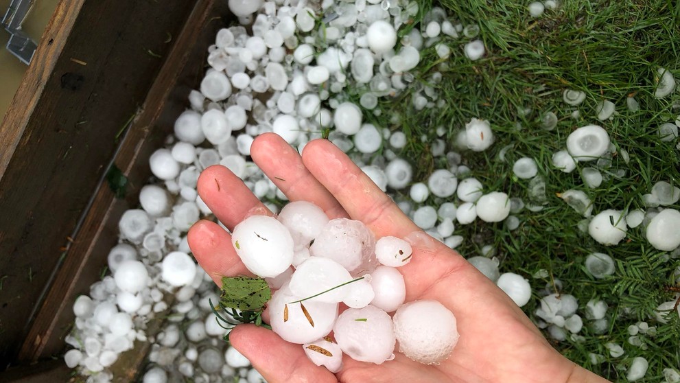 Ďalší dôkaz toho, čo za krúpy padali v Brezne a v okolí.