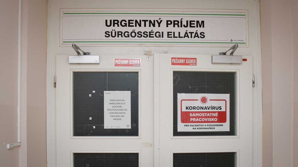 Covidové oddelenie v Rimavskej Sobote.