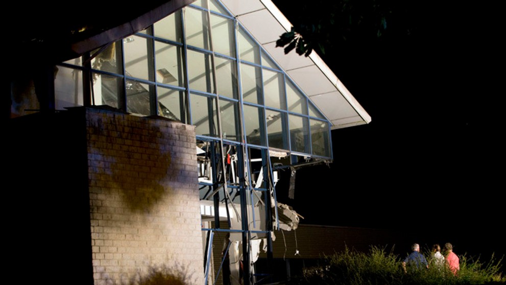 Výbuch v meste Chimay.