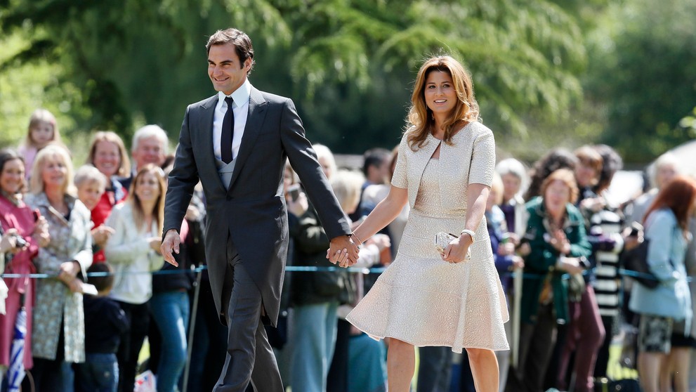Roger Federer s manželkou Mirkou.