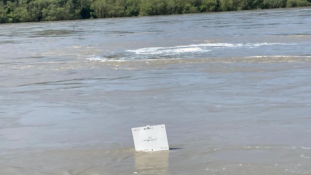 Hladina Dunaja v Bratislave.