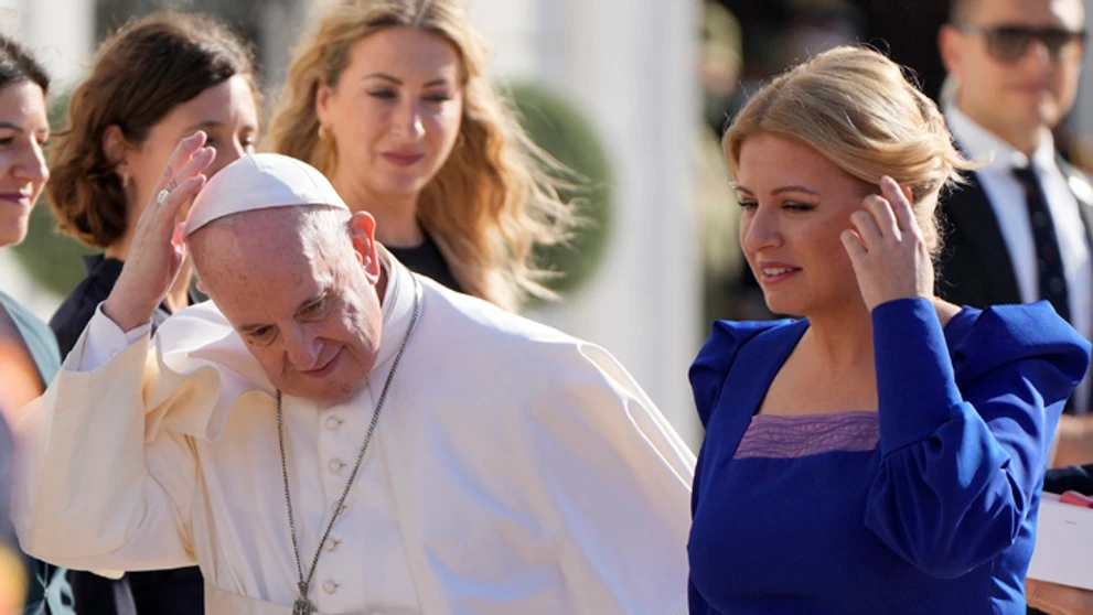 Pápež František a prezidentka Zuzana Čaputová.