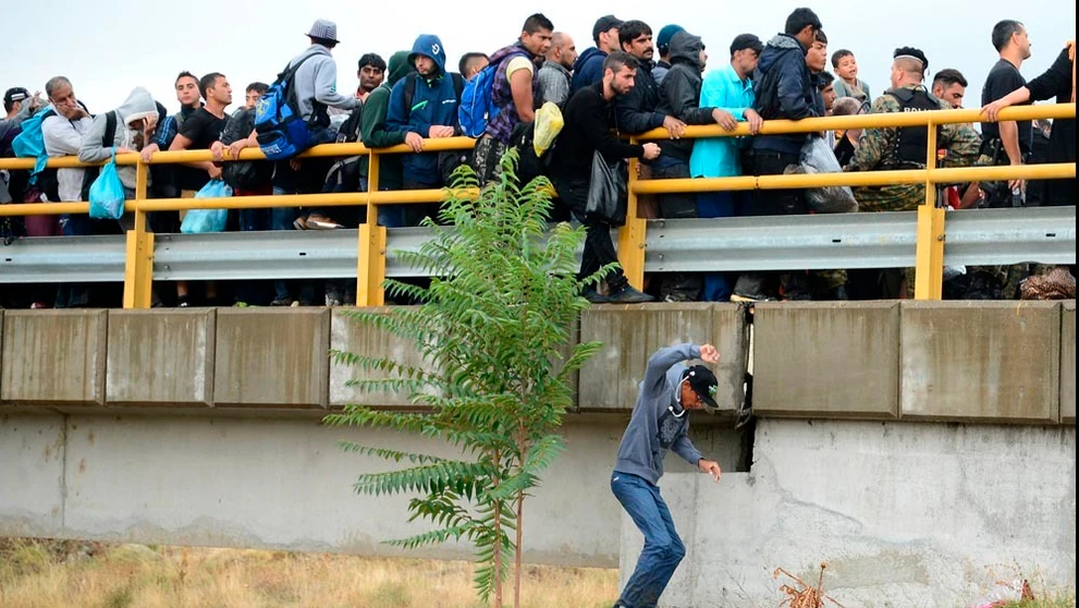 Migranti v Macedónsku.