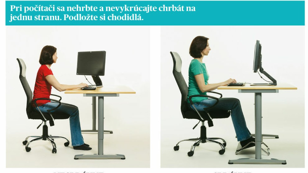 Chrbtica v práci.