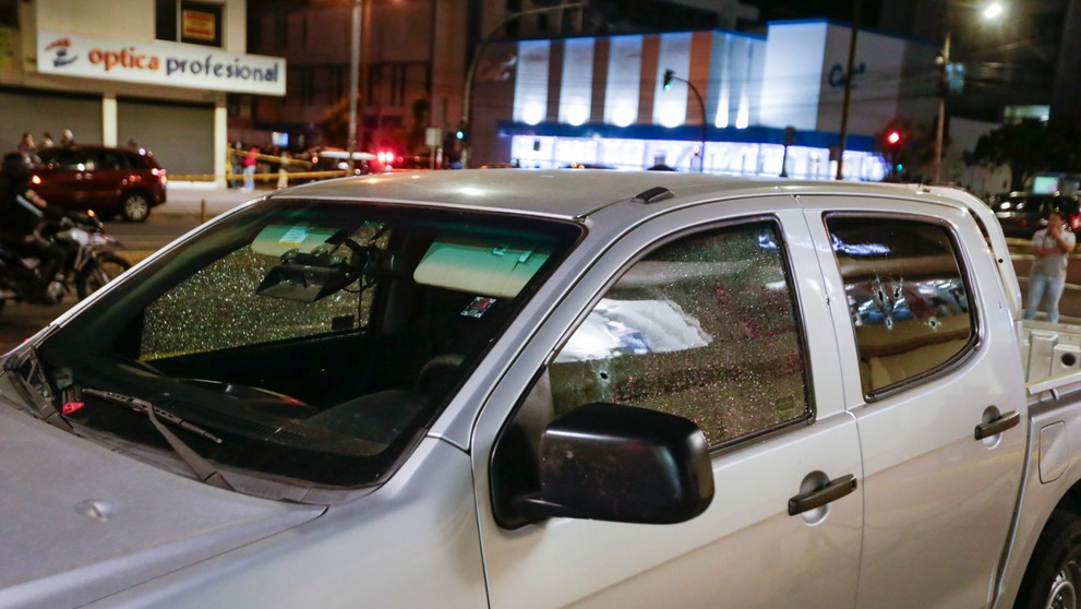 Vozidlo, v ktorom zastrelili Fernanda Villavicencia.