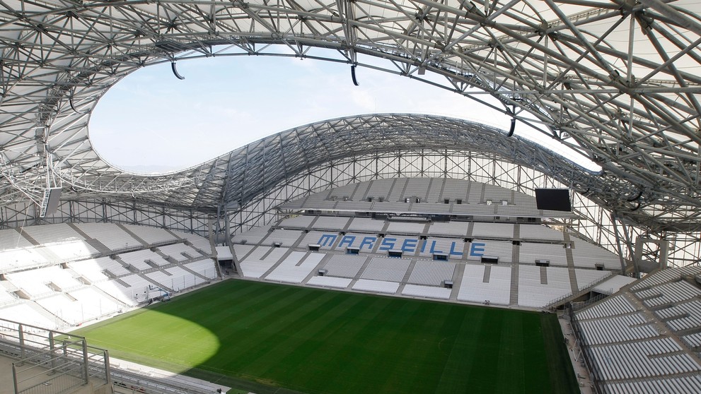 Zrenovovaný štadión Stade Vélodrome vo francúzskom Marseille.