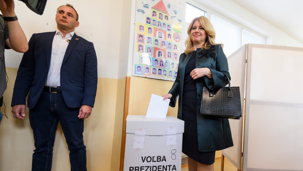 Prezidentka Zuzana Čaputová odvolila v Pezinku.