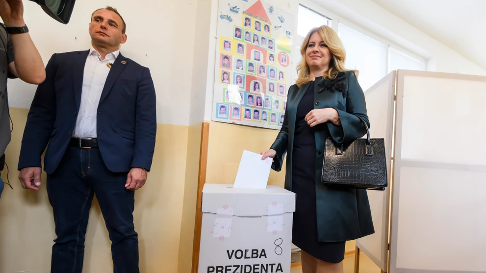 Prezidentka Zuzana Čaputová odvolila v Pezinku.