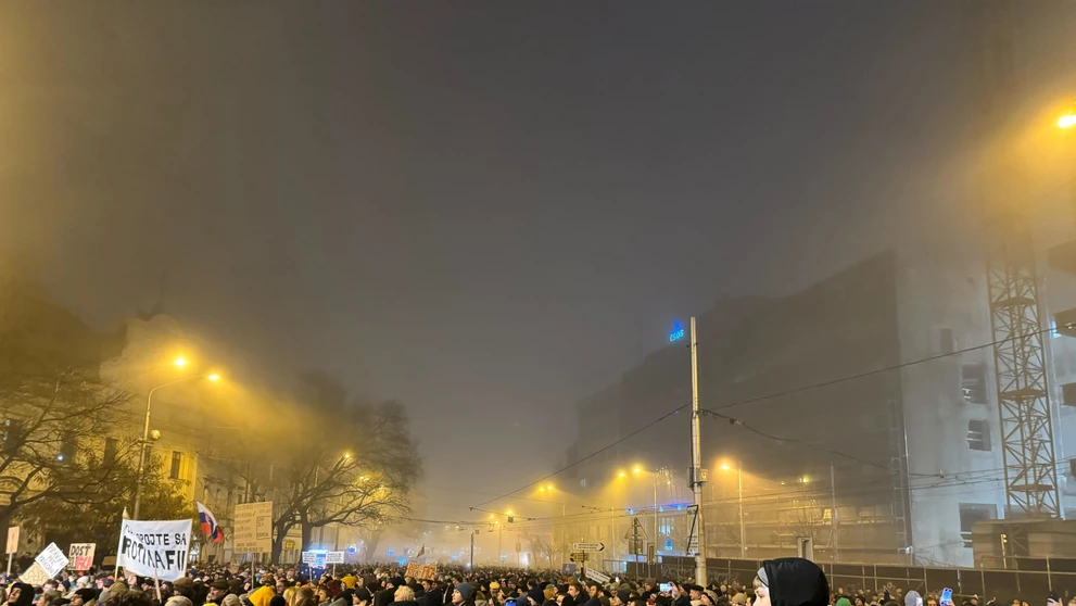 Protivládny protest na Námestí SNP v Bratislave