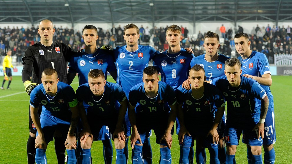 Slovenská reprezentácia do 21 rokov v kvalifikáčnom zápase na ME 2017 hráčov do 21 rokov Slovensko - Holandsko