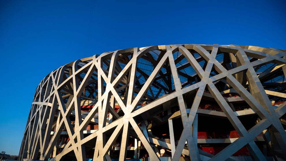 Národný štadión Vtáčie hniezdo, dejisko otváracieho ceremoniálu ZOH 2022.