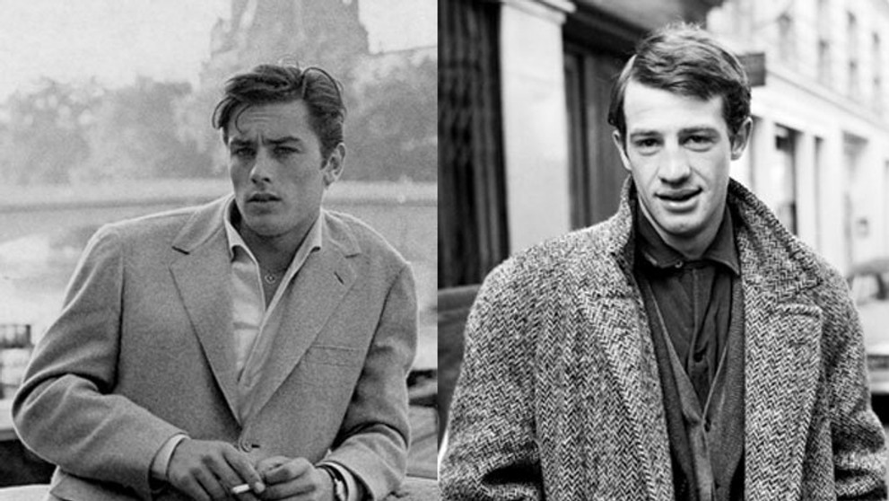 Alain Delon na fotke vľavo, Jean-Paul Belmondo vpravo