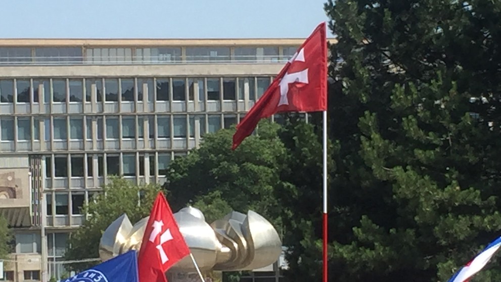 Účastníci pochodu proti islamizácii a Bruselu.