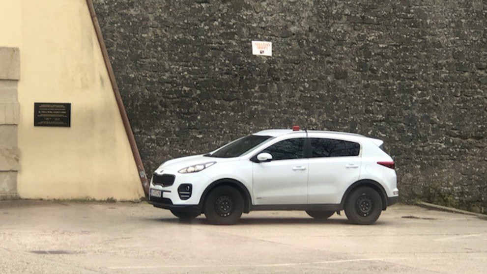 Auto, do ktorého nastúpil finančník Martin Kvietik po prepustení z leopoldovskej väznice.