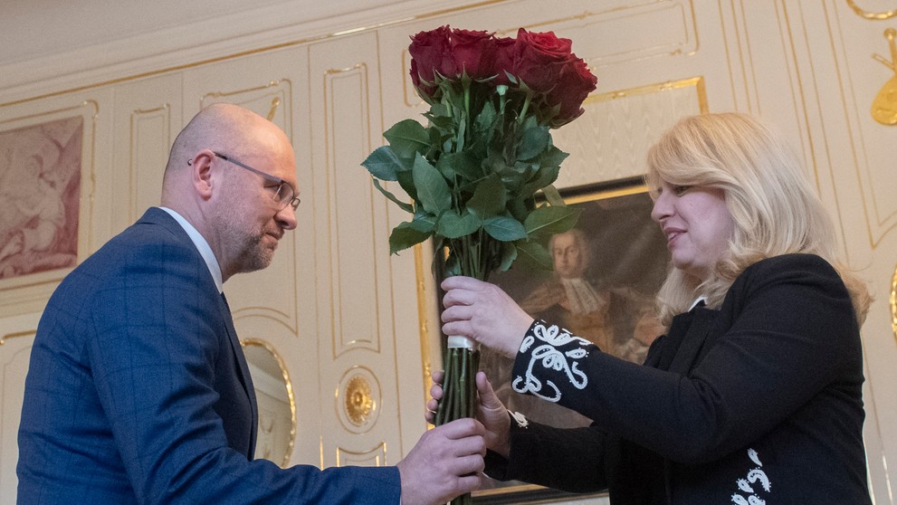 Prezidentka Zuzana Čaputová a predseda SaS Richard Sulík