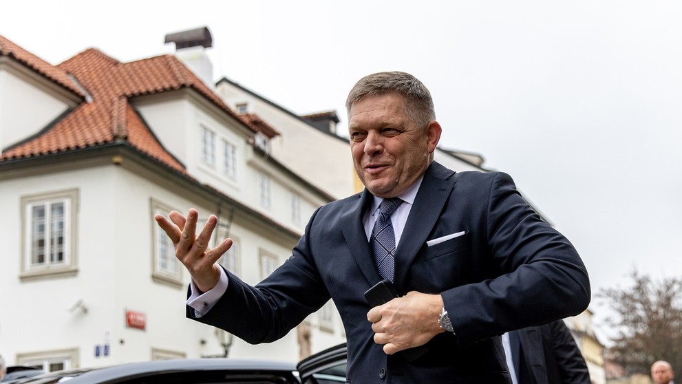 Robert Fico v Prahe.