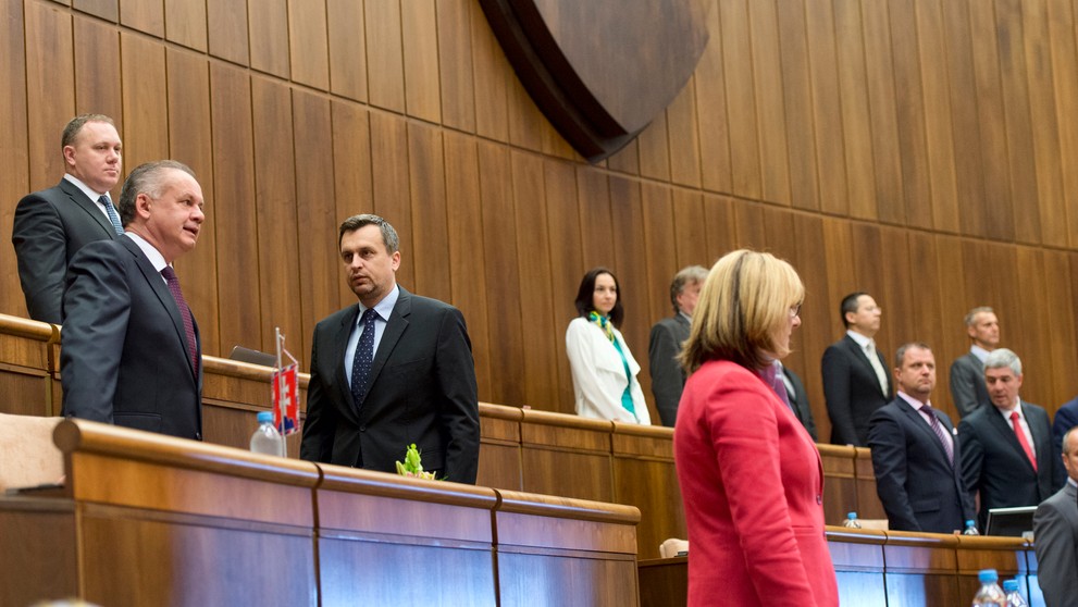 Na snímke prezident SR Andrej Kiska prednáša Správu o stave republiky