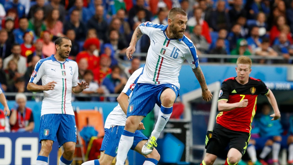 Futbal ME16 E Belgicko Taliansko