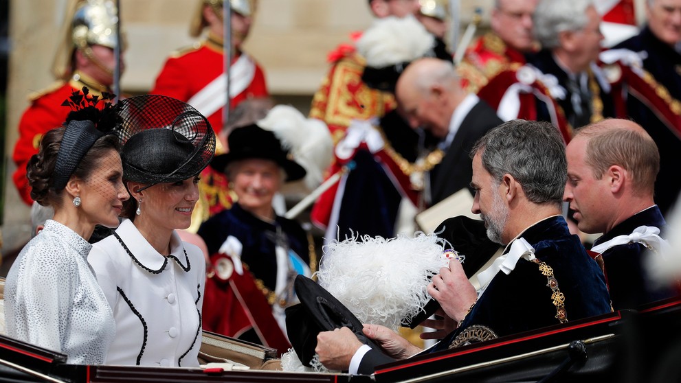 Kráľovná Letizia s vojvodkyňou Kate.