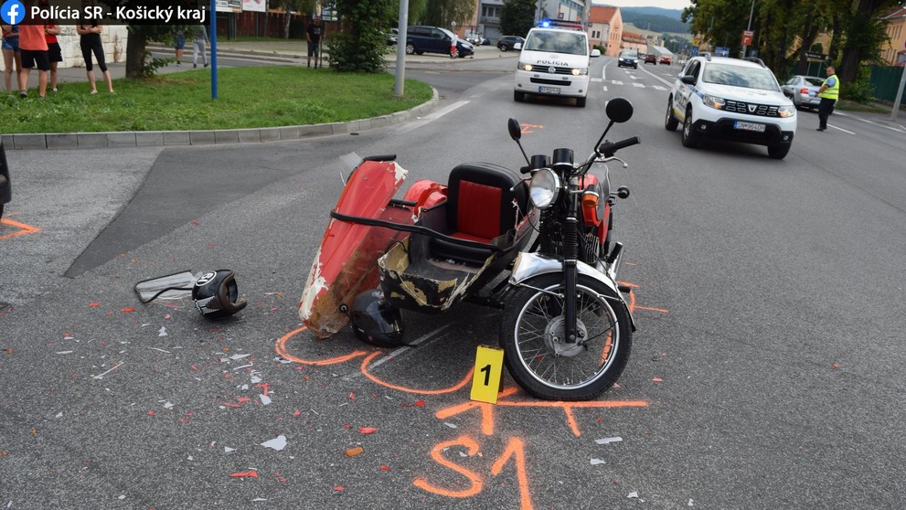 Zničený motocykel