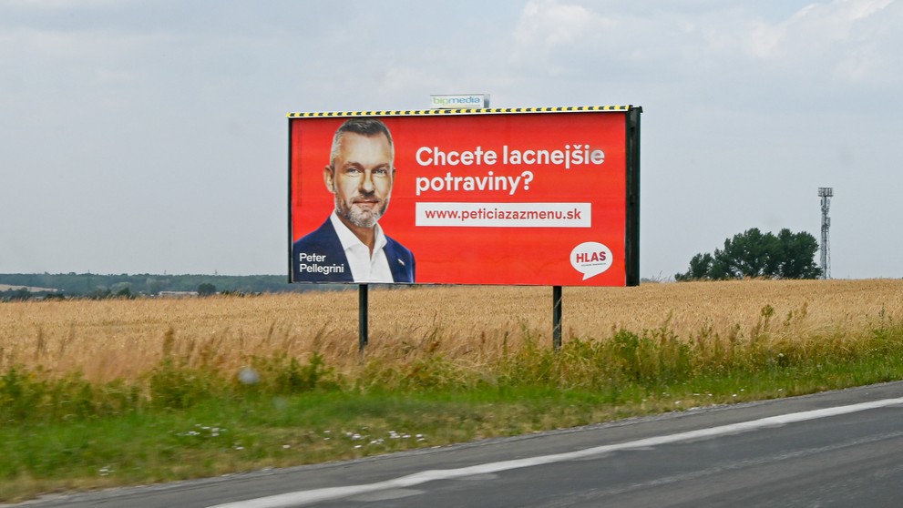 Bilbord strany Hlas.