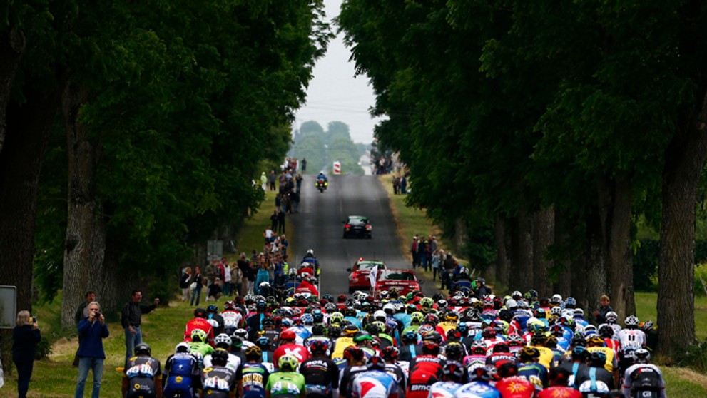 Pohľad na pelotón počas 4. etapy TdF
