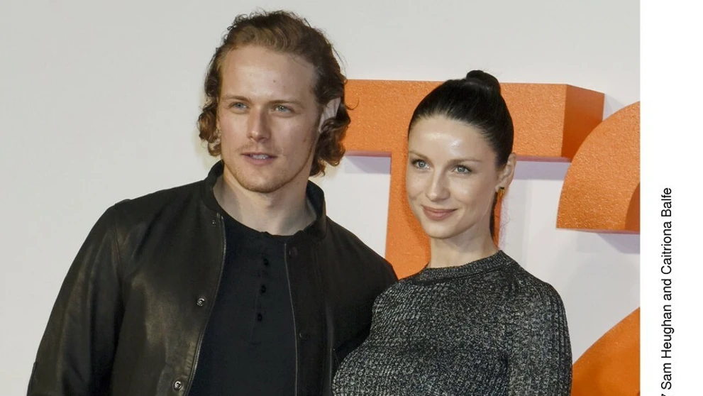 Caitriona Balfe a Sam Heughan na premiére 