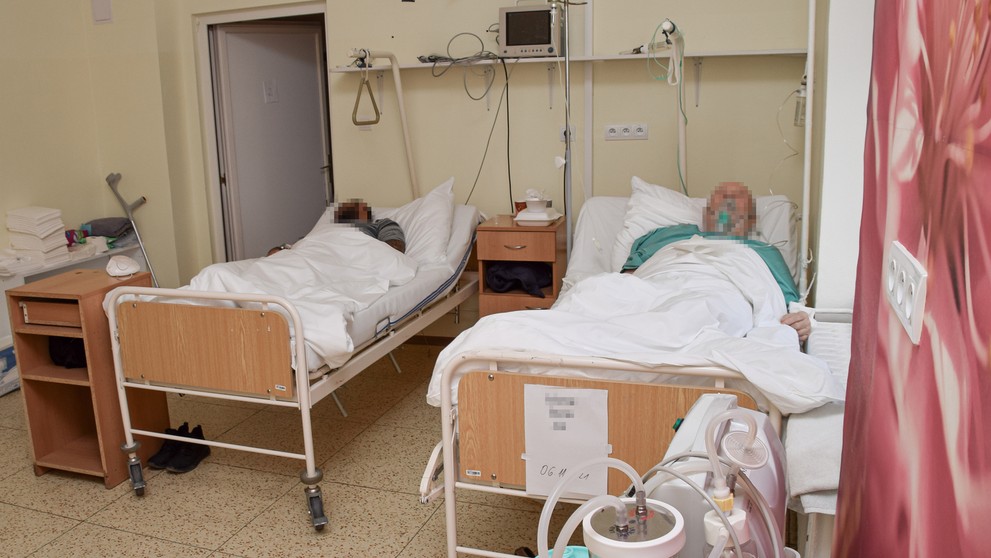 Covidové oddelenie v Rimavskej Sobote.