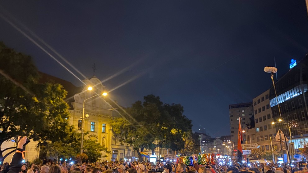 Zhromaždenie v Bratislave.