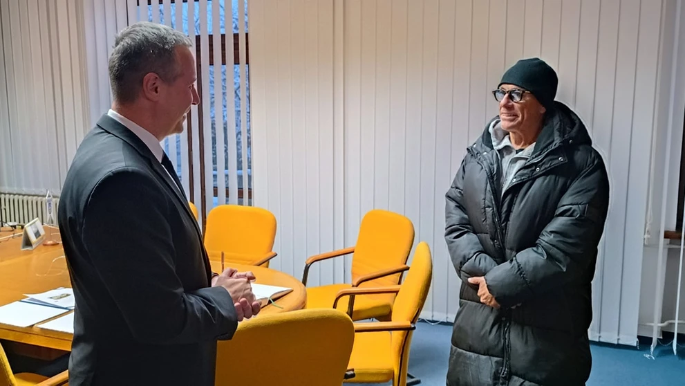Jean-Claude van Damme v Michalovciach.