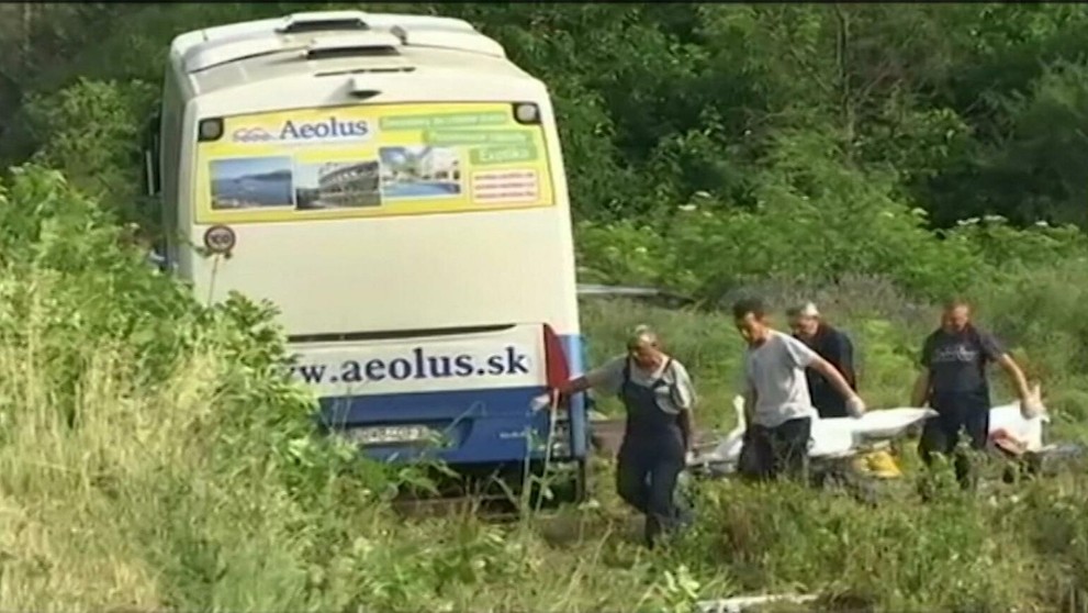 Nehoda slovenského autobusu v Srbsku