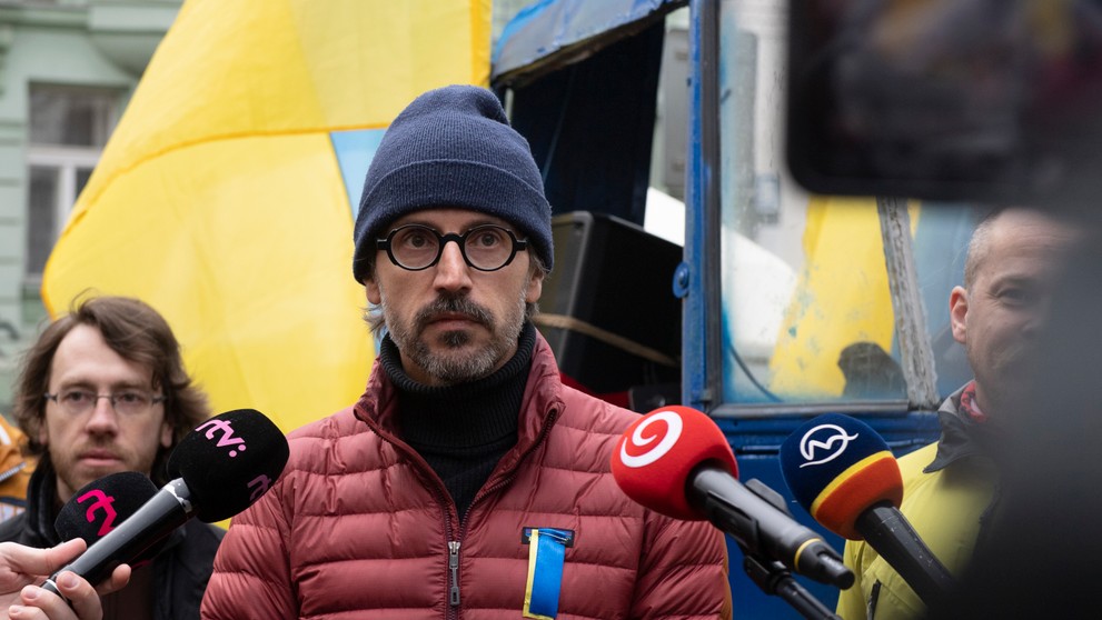 Organizátor z iniciatívy Mier Ukrajine Marián Kulich.