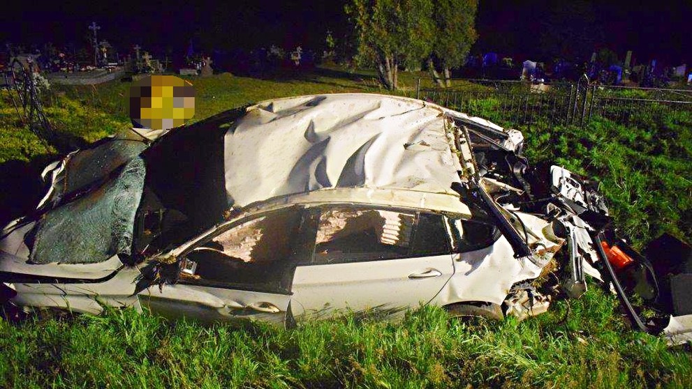 Havarované BMW.