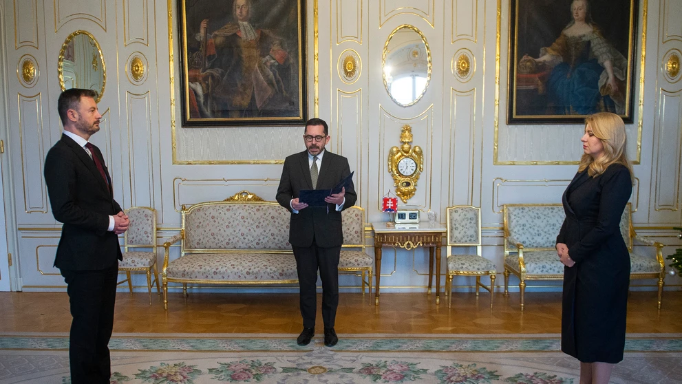 Eduard Heger a Zuzana Čaputová.