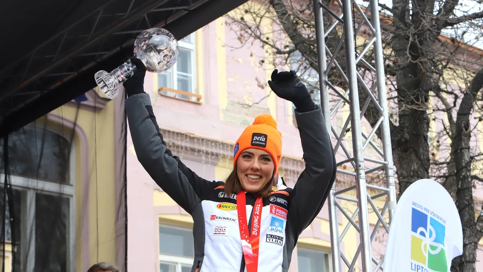 Petra Vlhová v Liptovskom Mikuláši.