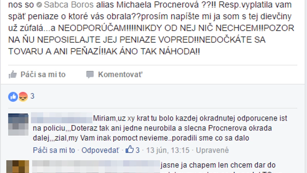 Zlé referencie na predávajúcu kolovali a kolujú skupinami na Facebooku.